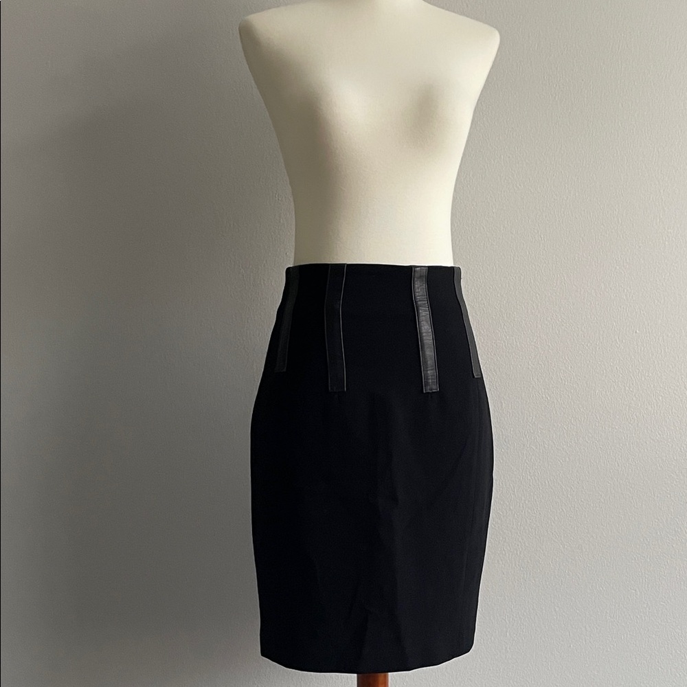 Rag & Bone Black Lamb leather High Raise/Waist Pencil Skirt size 0